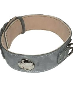 Grey Dog Leather Collar